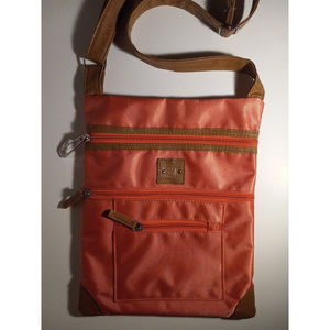 Stone Mountain Orange Tan Brown Purse Swing Cross Bag